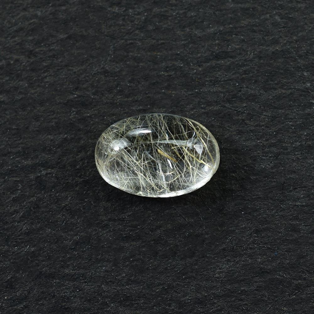GOLDEN RUTILE QUARTZ PLAIN OVAL CAB 6X4MM 0.47 Cts.