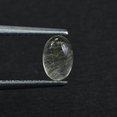 GOLDEN RUTILE QUARTZ PLAIN OVAL CAB 6X4MM 0.47 Cts.