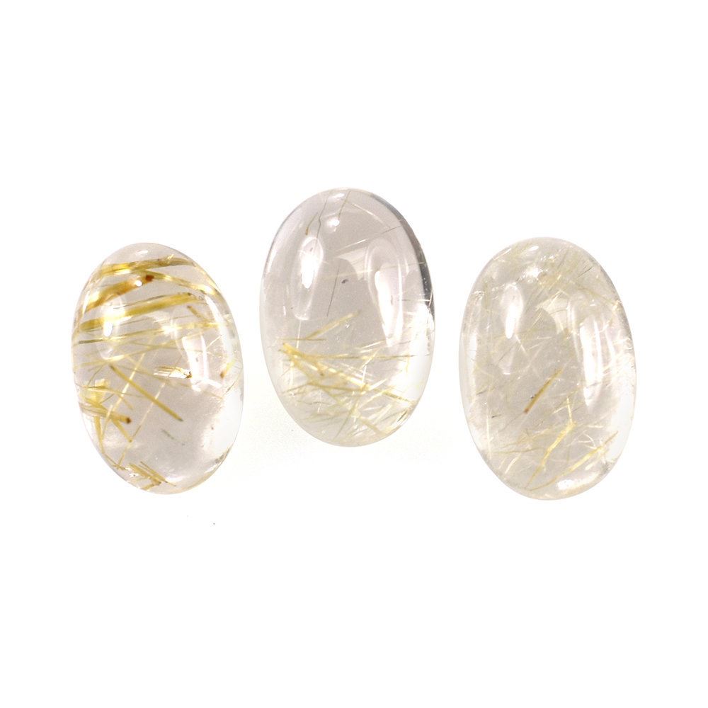 GOLDEN RUTILE QUARTZ PLAIN OVAL CAB 6X4MM 0.47 Cts.