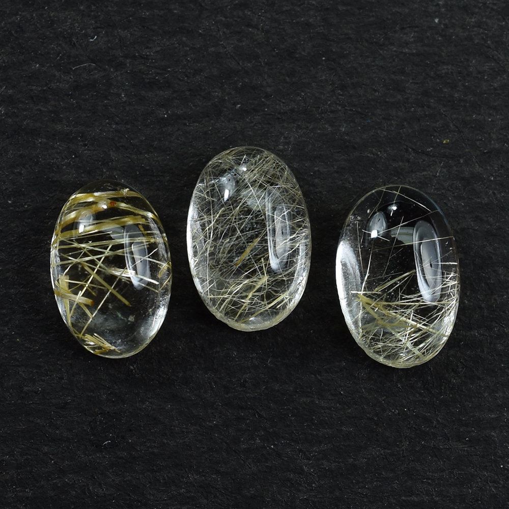 GOLDEN RUTILE QUARTZ PLAIN OVAL CAB 6X4MM 0.47 Cts.