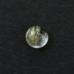 GOLDEN RUTILE QUARTZ PLAIN ROUND CAB 4MM 0.26 Cts.