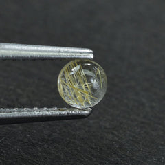 GOLDEN RUTILE QUARTZ PLAIN ROUND CAB 4MM 0.26 Cts.