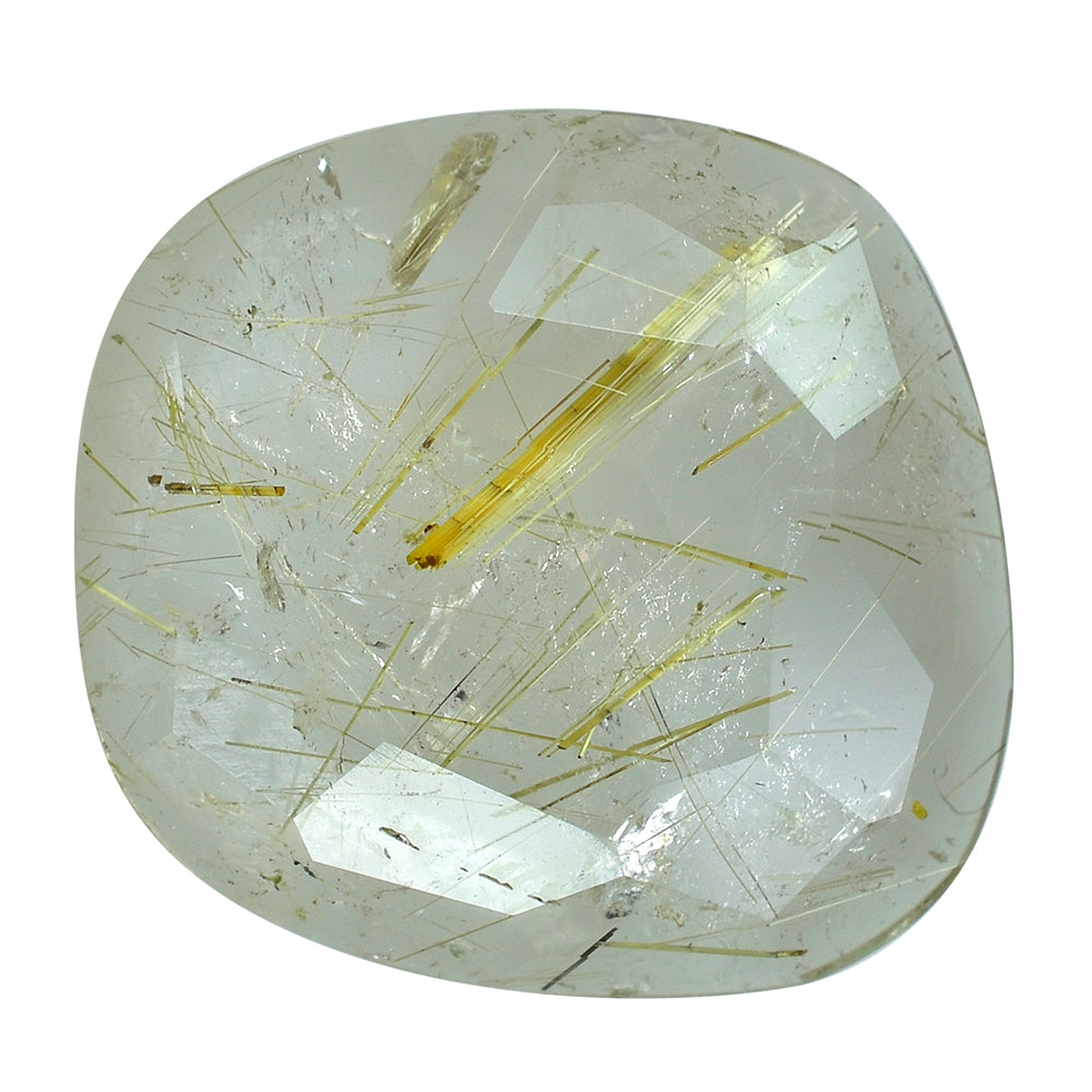 GOLDEN RUTILE QUARTZ FACETED UNEVEN CAB 21.00X20.00MM 13.11 Cts.