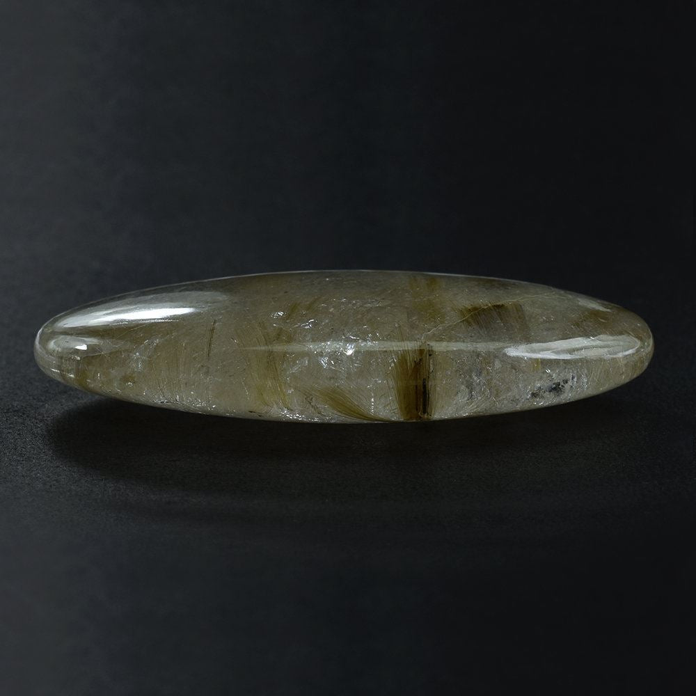 GOLDEN RUTILE QUARTZ LENTIL OVAL 61X40MM 237.45 Cts.