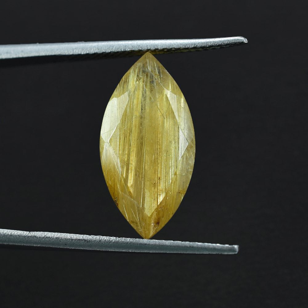 GOLDEN RUTILE QUARTZ CUT MARQUISE (GOLDEN RUTILES)(2ND) 17.80X8.90 MM 5.31 Cts.