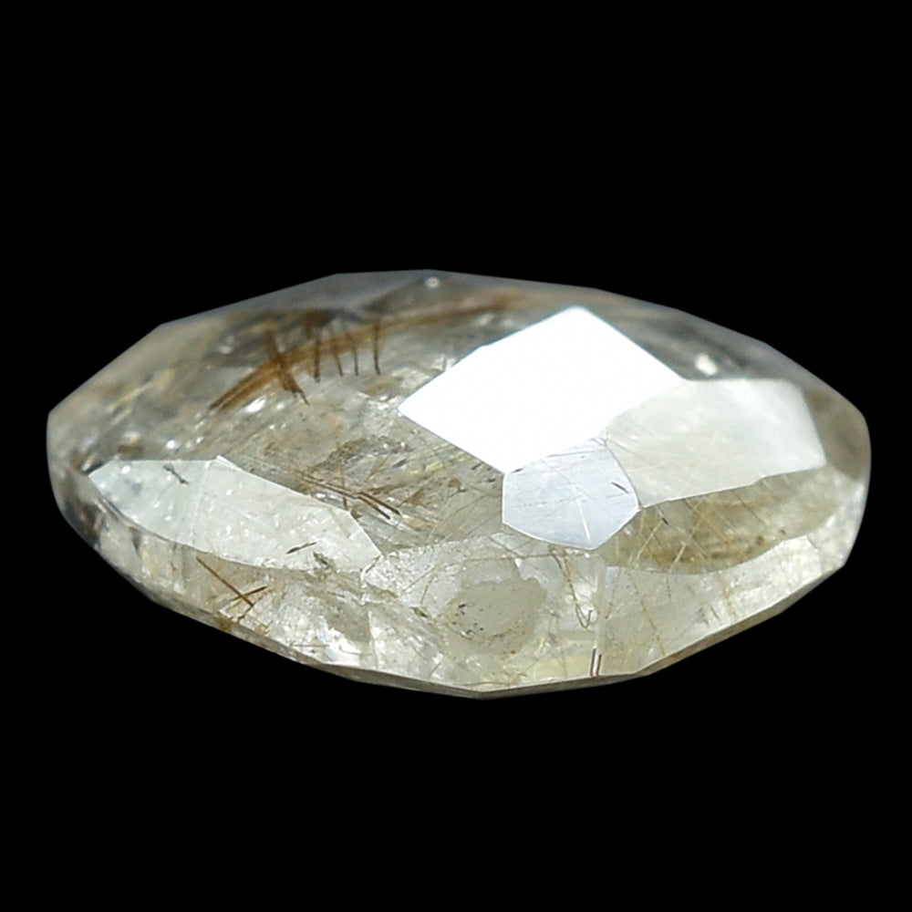 GOLDEN RUTILE QUARTZ BRIOLETTE PEAR (HALF DRILL) 20x15MM 12.00 Cts.