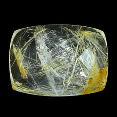 GOLDEN RUTILE QUARTZ CHECKER CUSHION CAB 18X13MM 14.00 Cts.