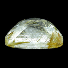 GOLDEN RUTILE QUARTZ CHECKER CUSHION CAB 18X13MM 14.00 Cts.