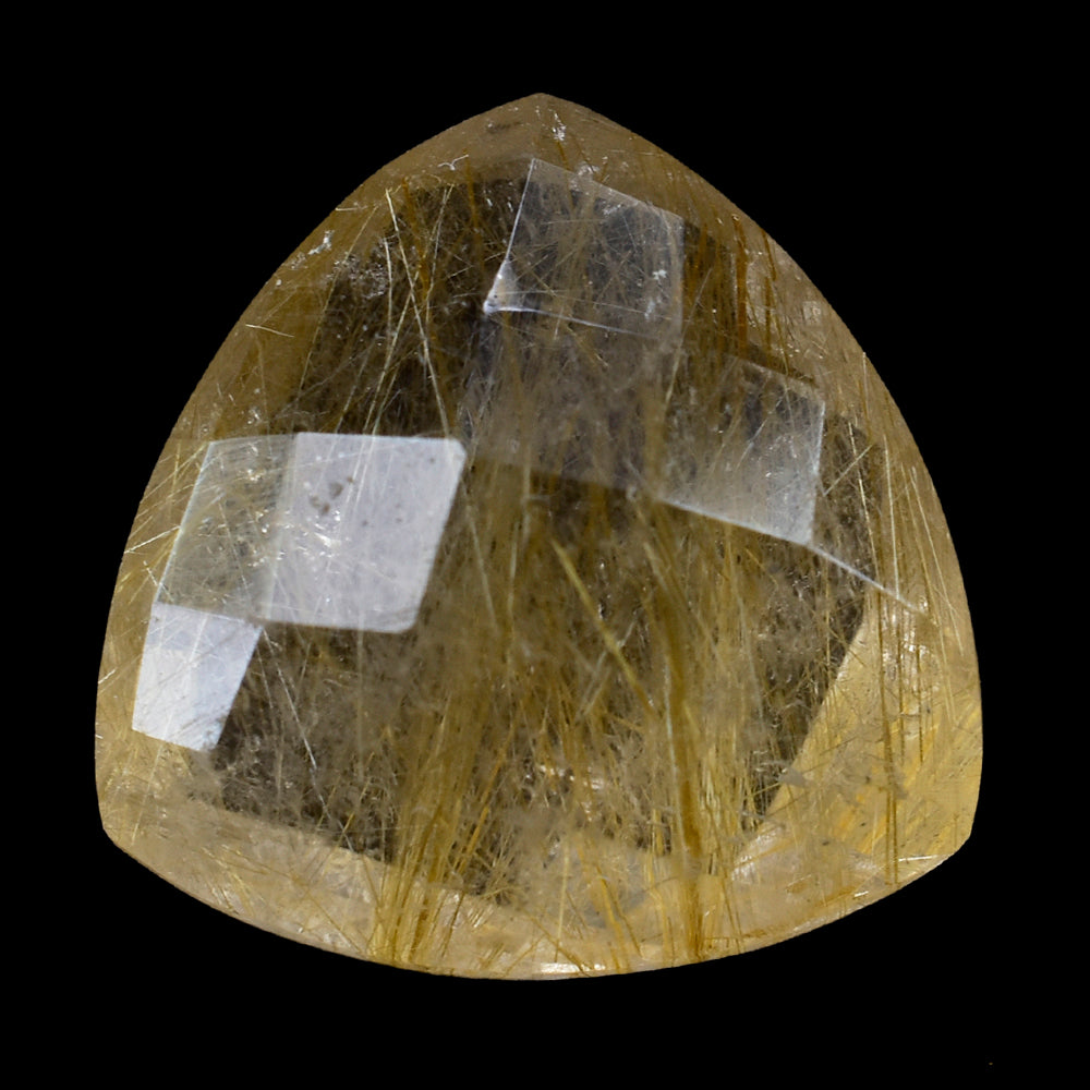 GOLDEN RUTILE QUARTZ BRIOLETTE TRILLION 14MM 7.85 Cts.