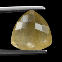 GOLDEN RUTILE QUARTZ BRIOLETTE TRILLION 14MM 7.85 Cts.