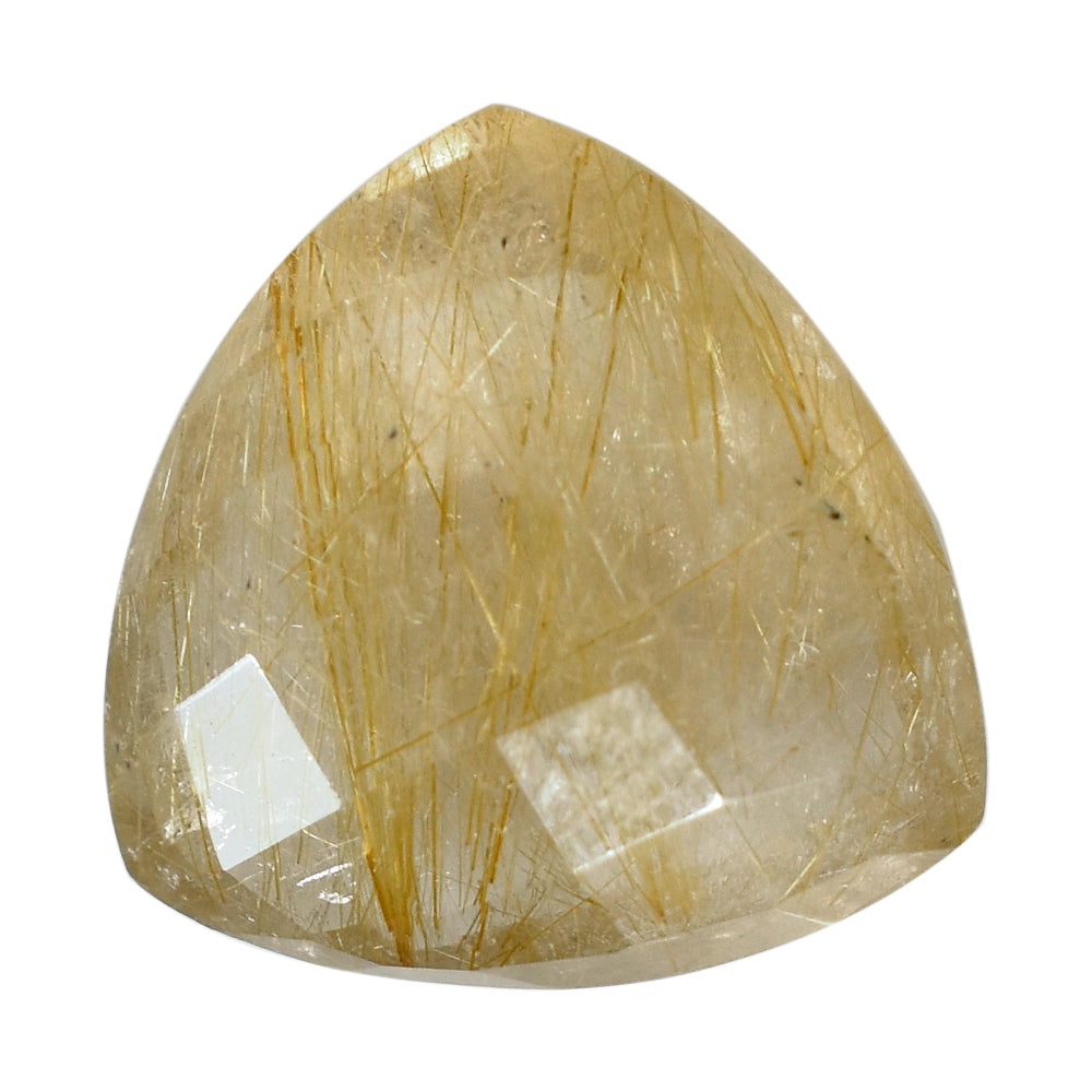 GOLDEN RUTILE QUARTZ BRIOLETTE TRILLION 14MM 7.85 Cts.