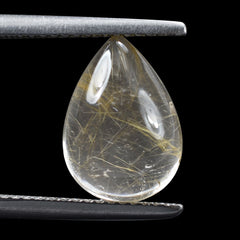 GOLDEN RUTILE QUARTZ PEAR CAB 13X9MM 4.31 Cts.