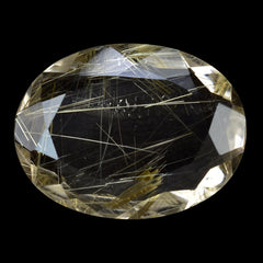 GOLDEN RUTILE QUARTZ CUT OVAL BOTH SIDE TABLE 20X16 MM 13.20 Cts.