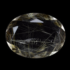 GOLDEN RUTILE QUARTZ CUT OVAL BOTH SIDE TABLE 20X16 MM 13.20 Cts.