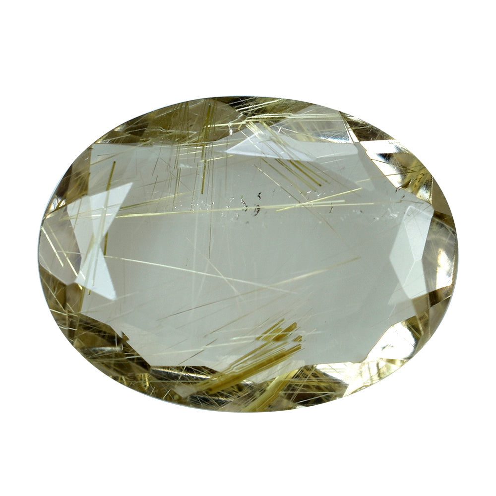 GOLDEN RUTILE QUARTZ CUT OVAL BOTH SIDE TABLE 20X16 MM 13.20 Cts.