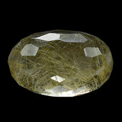 GOLDEN RUTILE QUARTZ FACETED TUMBLE OVAL 10X8MM 4.20 Cts.
