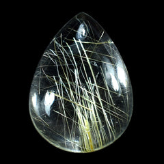 GOLDEN RUTILE QUARTZ PEAR CAB 13.50X10MM 4.00 Cts.