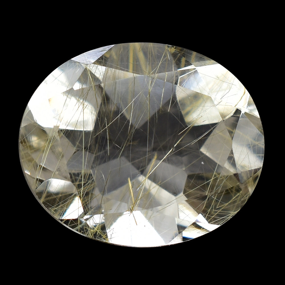 GOLDEN RUTILE QUARTZ CUT OVAL 12X10MM 4.45 Cts.
