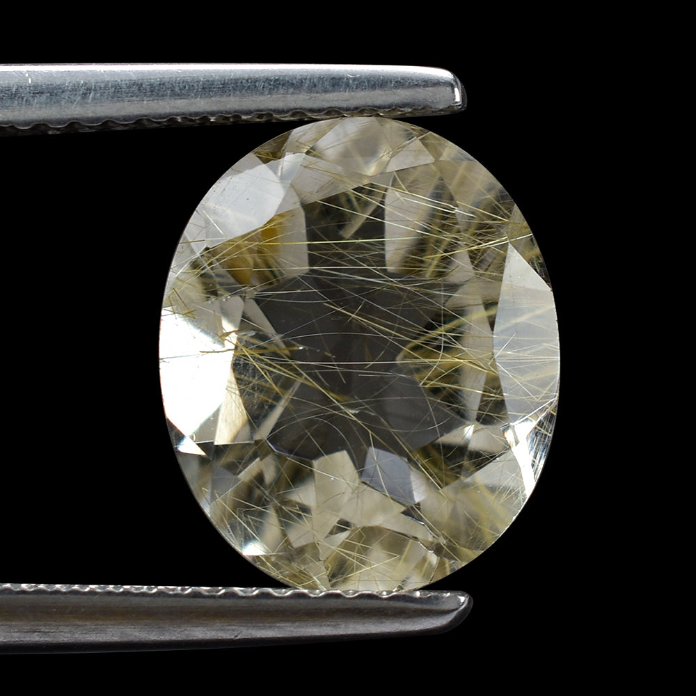GOLDEN RUTILE QUARTZ CUT OVAL 12X10MM 4.45 Cts.