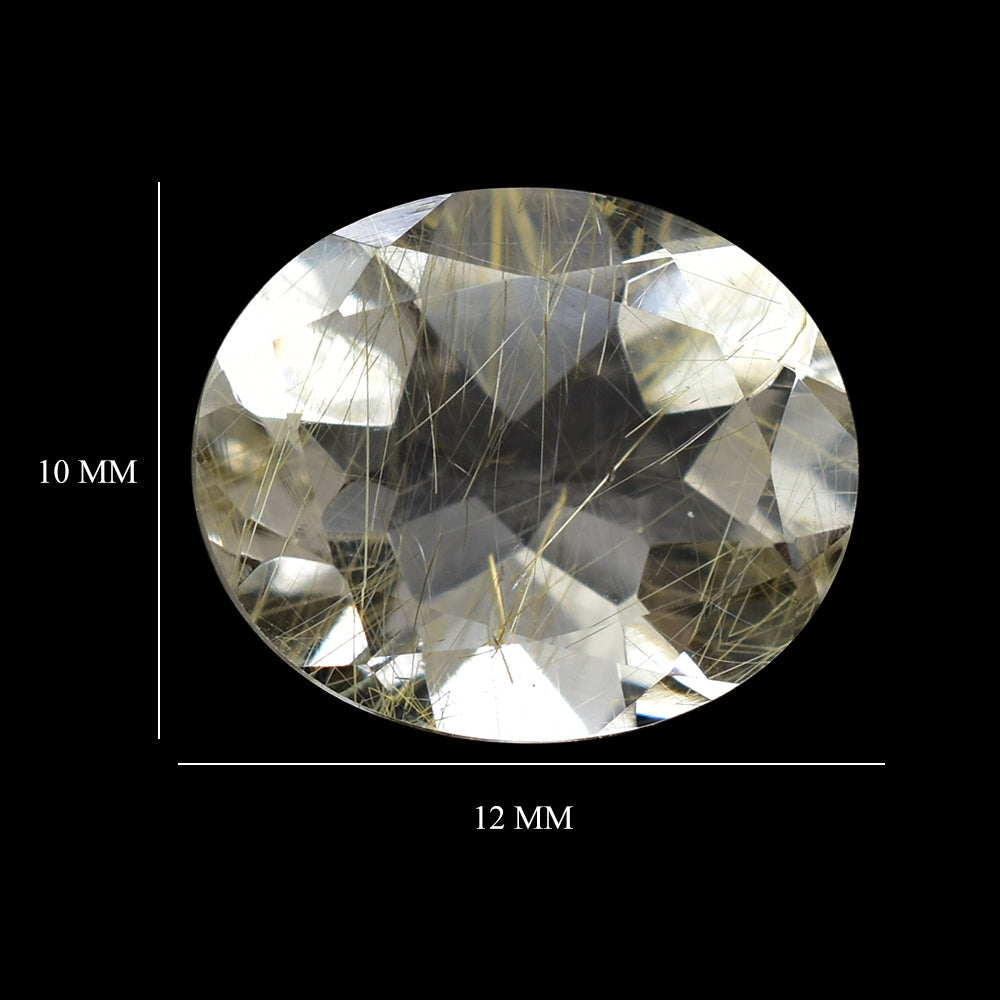 GOLDEN RUTILE QUARTZ CUT OVAL 12X10MM 4.45 Cts.