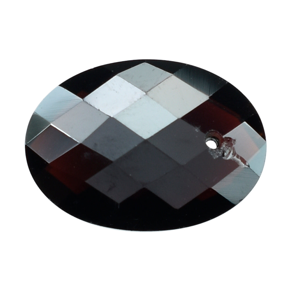 RED GARNET BRIOLETTE (FULL DRILL) OVAL 14X10MM 5.74 Cts.