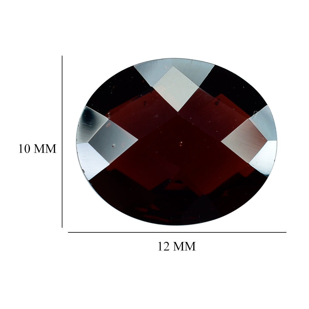 DARK RED GARNET BRIOLETTE OVAL (MEDIUM) 12X10MM 5.52 Cts.