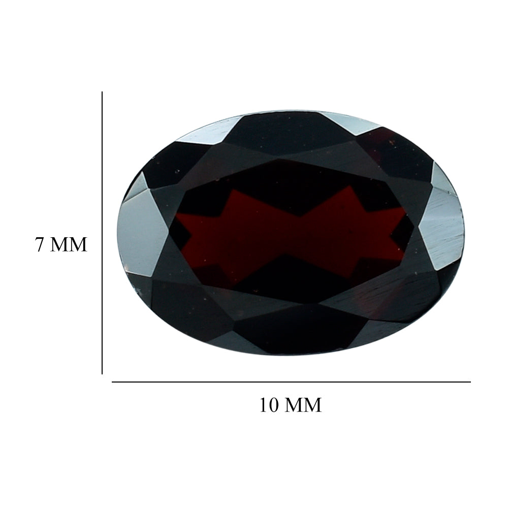 DARK RED GARNET CUT OVAL 10X7MM 2.34 Cts.