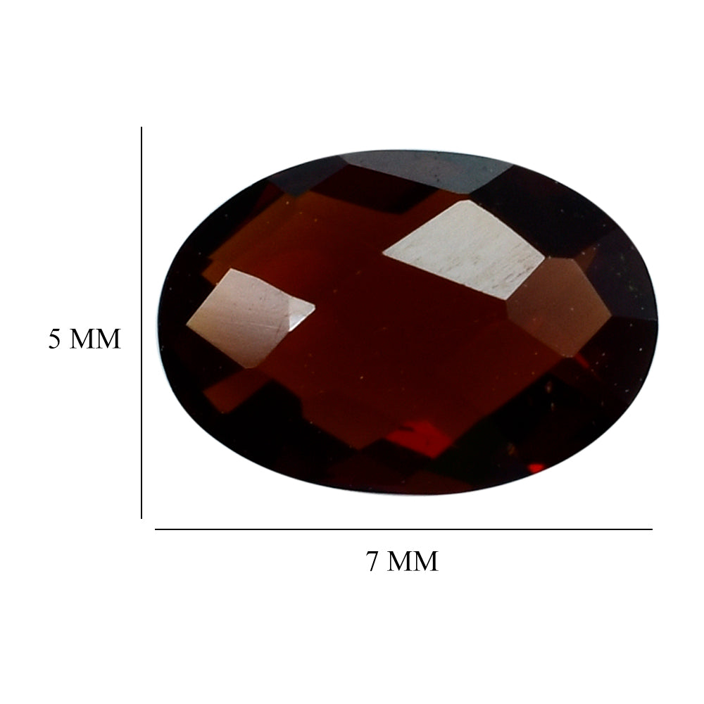 DARK RED GARNET BRIOLETTE OVAL 7X5MM 0.93 Cts.