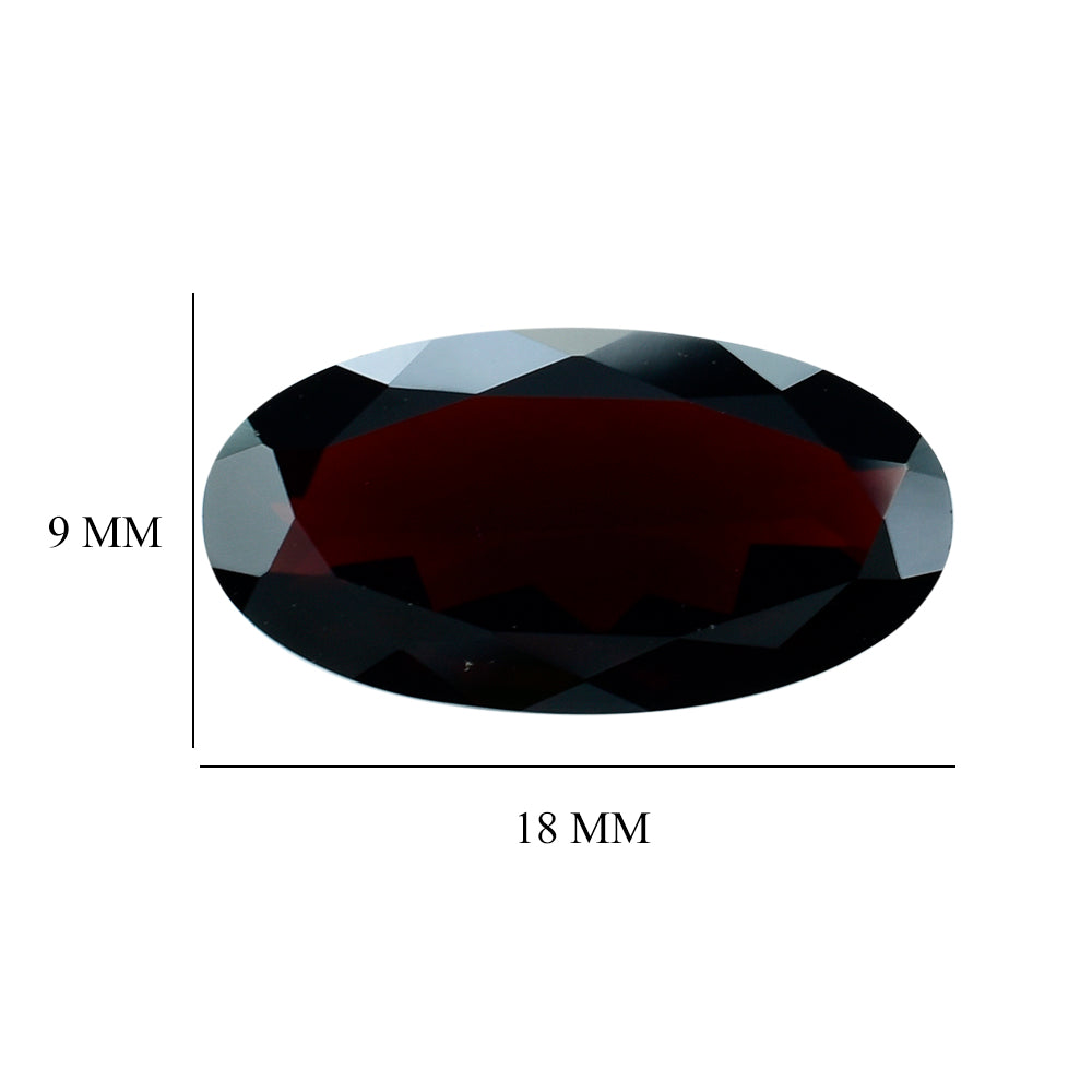 DARK RED GARNET CUT OVAL 18X9MM 6.41 Cts.
