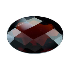 DARK RED GARNET CHECKER CUT OVAL 11X8MM 2.62 Cts.
