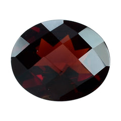 DARK RED GARNET CHECKER CUT OVAL 11X9MM 3.43 Cts.