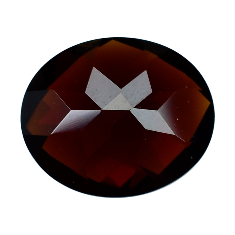 DARK RED GARNET CHECKER CUT OVAL 11X9MM 3.43 Cts.
