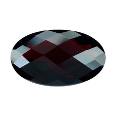 DARK RED GARNET CHECKER CUT OVAL 15X9MM 5.46 Cts.