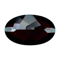 DARK RED GARNET CHECKER CUT OVAL 15X9MM 5.46 Cts.