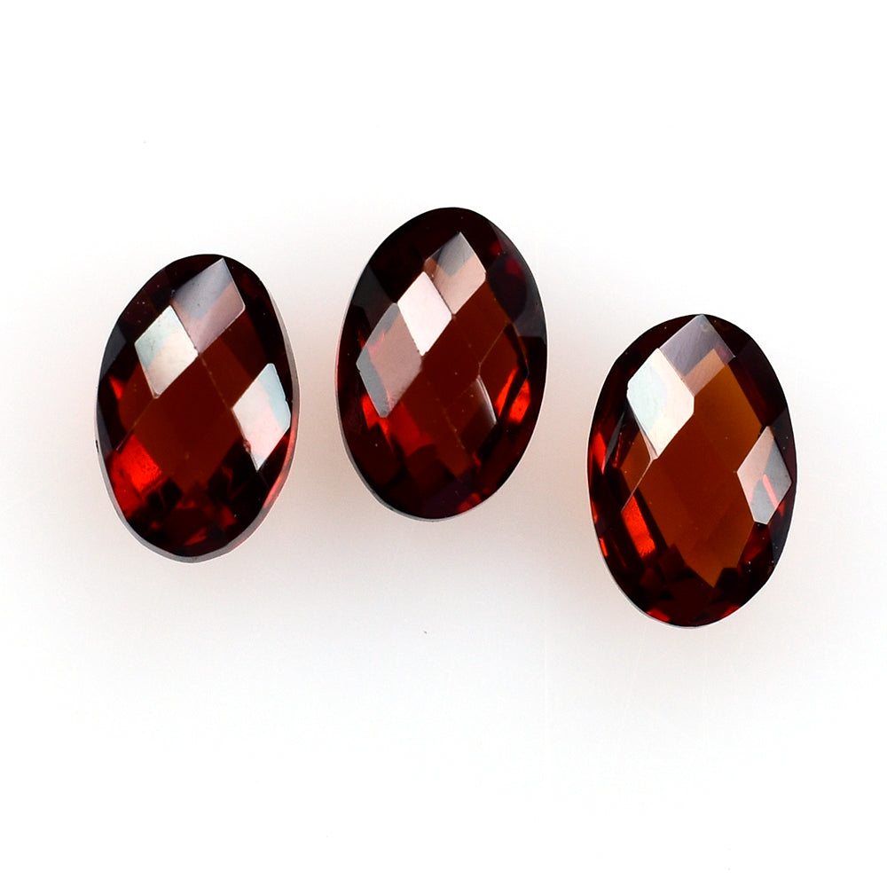 DARK RED GARNET BRIOLETTE OVAL 6X4MM 0.55 Cts.