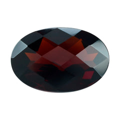 DARK RED GARNET CHECKER CUT OVAL 12X8MM 3.54 Cts.