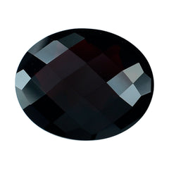 DARK RED GARNET CHECKER CUT OVAL 14.50X12MM 8.07 Cts.
