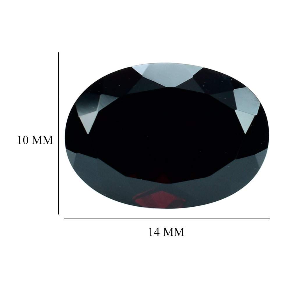 DARK RED GARNET CUT OVAL 14X10MM 9.52 Cts.