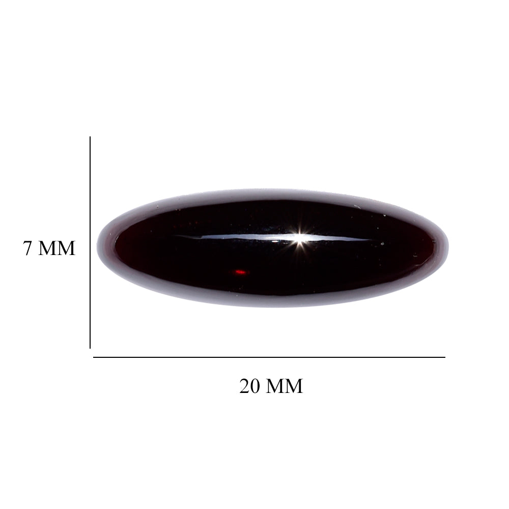 DARK RED GARNET OVAL CAB 20X7MM 8.72 Cts.