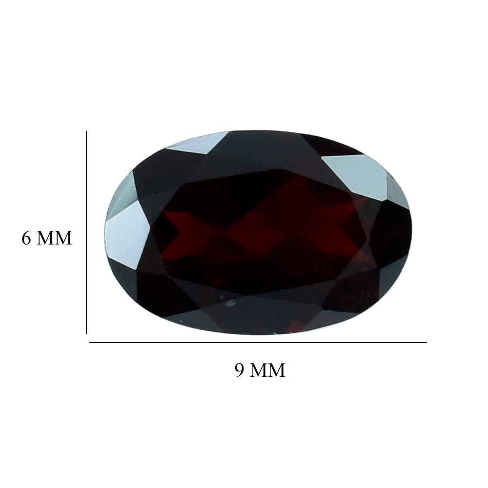 DARK GARNET CUT OVAL  9X6MM 1.86 Cts.