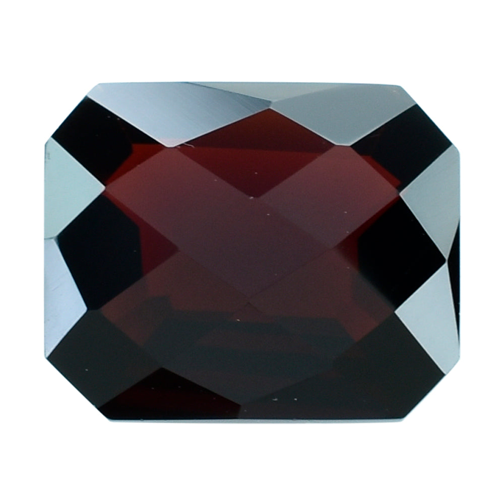 DARK RED GARNET CHECKER CUT OCTAGON 12X10MM 5.37 Cts.