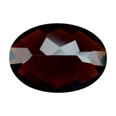 DARK RED GARNET CHECKER CUT OVAL 14X10MM 8.41 Cts.