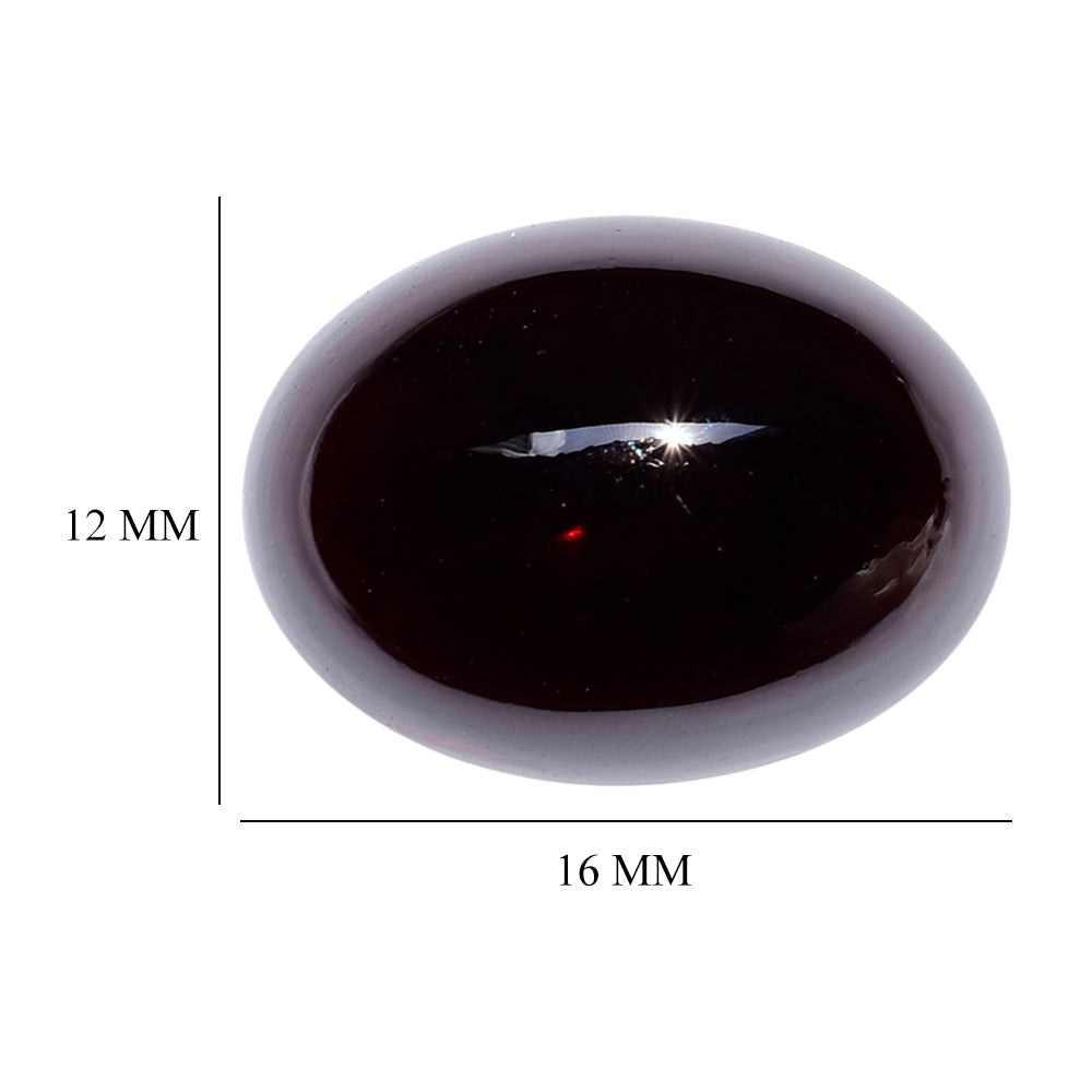 DARK RED GARNET OVAL CAB 16X12MM 12.07 Cts.