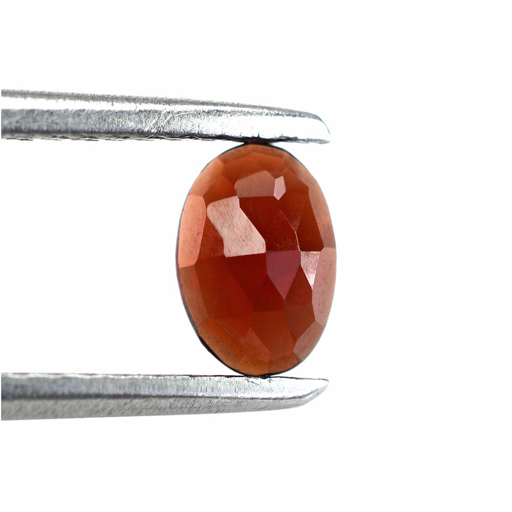 DARK RED GARNET ROSE CUT OVAL CAB 6X4MM 0.53 Cts.