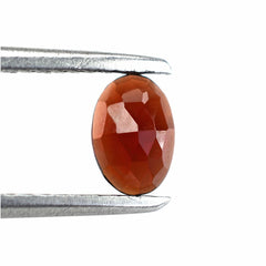 DARK RED GARNET ROSE CUT OVAL CAB 6X4MM 0.53 Cts.