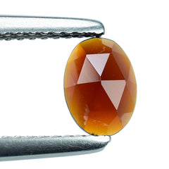 DARK RED GARNET ROSE CUT OVAL CAB 7X5MM 0.92 Cts.