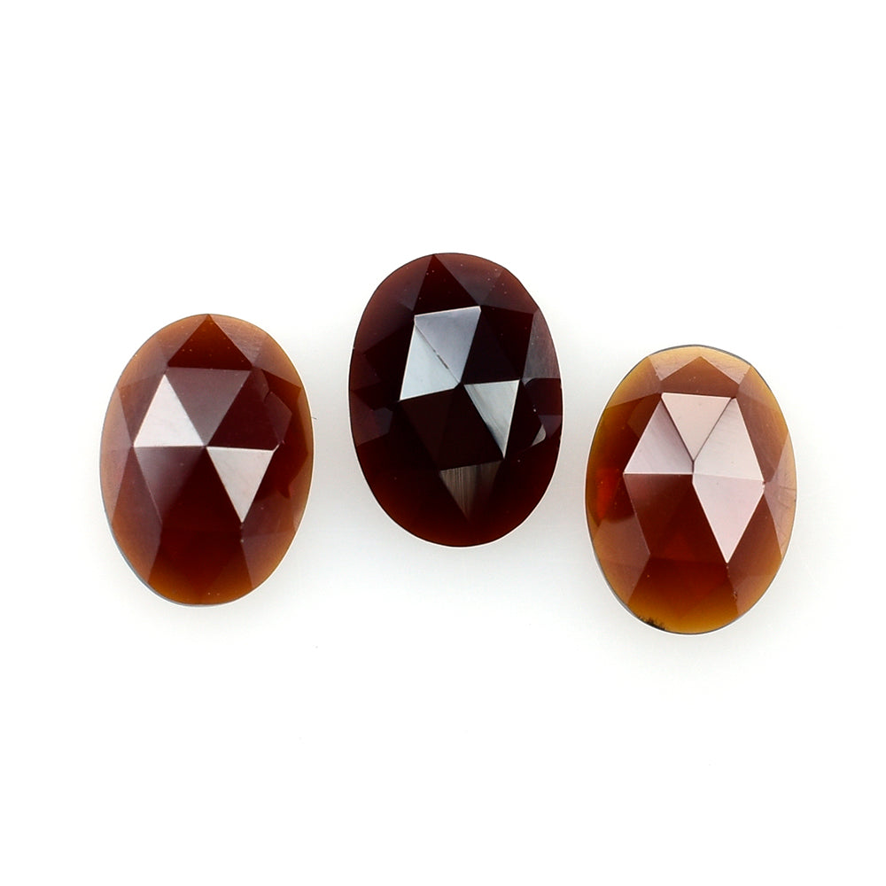 DARK RED GARNET ROSE CUT OVAL CAB 7X5MM 0.92 Cts.