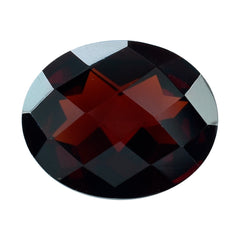 DARK RED GARNET CHECKER CUT OVAL 11X9 MM 4.06 Cts.