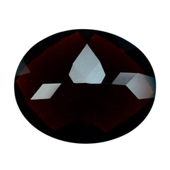 DARK RED GARNET CHECKER CUT OVAL 11X9MM 4.11 Cts.
