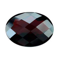 DARK RED GARNET CHECKER CUT OVAL 12X9MM 4.25 Cts.